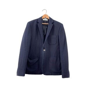 Rag & Bone Blazer Navy Blue Linen Blend - Size M